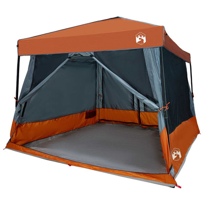 Juego De Tienda De Camping 2 Pcs Gris Y Tafetán Y Tela