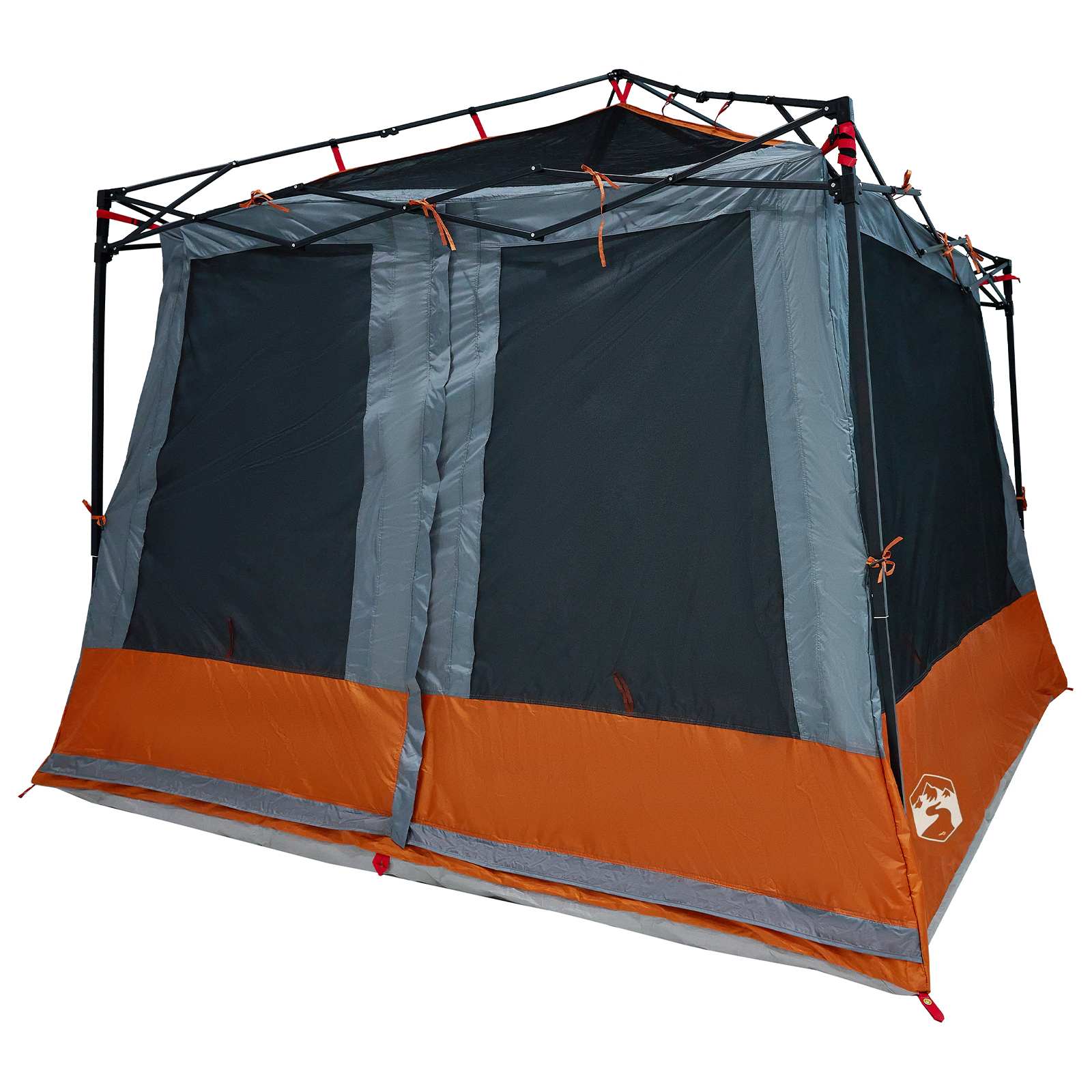 Juego De Tienda De Camping 2 Pcs Gris Y Tafetán Y Tela
