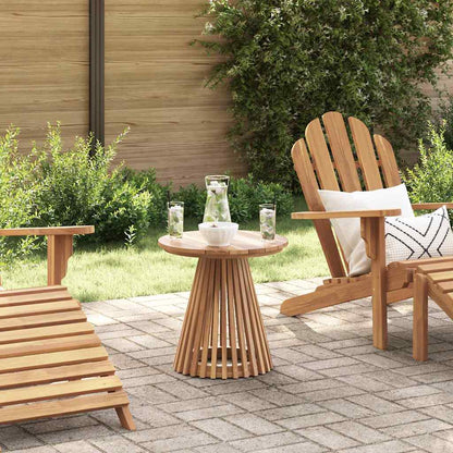 Mesa Lateral Marrón 70 X 70 X 40 Cm Madera De Teca Maciza