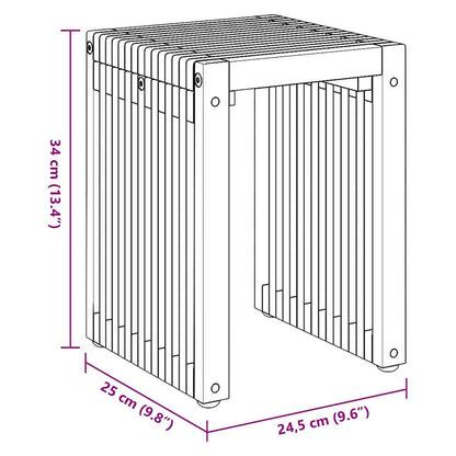Mesa Auxiliar De Jardín 3 Pcs Marrón 33 X 44,5 X 51 Cm