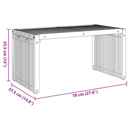 Mesa Auxiliar De Jardín Marrón 70 X 37,5 X 35,5 Cm