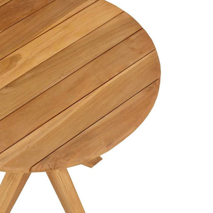Mesa Lateral Marrón 55 X 55 X 51 Cm Madera De Teca Maciza