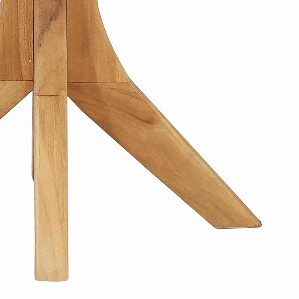 Mesa Lateral Marrón 55 X 55 X 51 Cm Madera De Teca Maciza