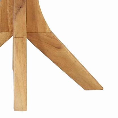 Mesa Lateral Marrón 55 X 55 X 51 Cm Madera De Teca Maciza