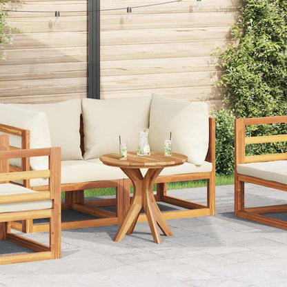 Mesa Lateral Marrón 55 X 55 X 51 Cm Madera De Teca Maciza