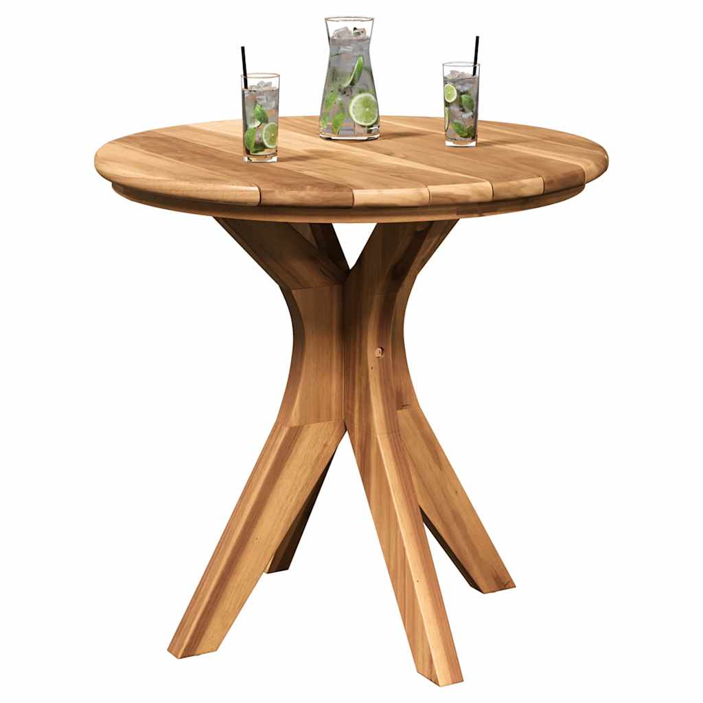 Mesa Lateral Marrón 55 X 55 X 51 Cm Madera De Teca Maciza