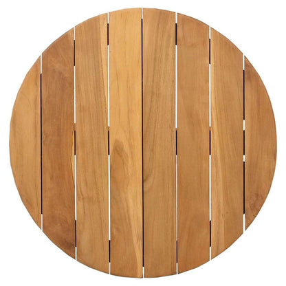Mesa Lateral Marrón 55 X 55 X 51 Cm Madera De Teca Maciza