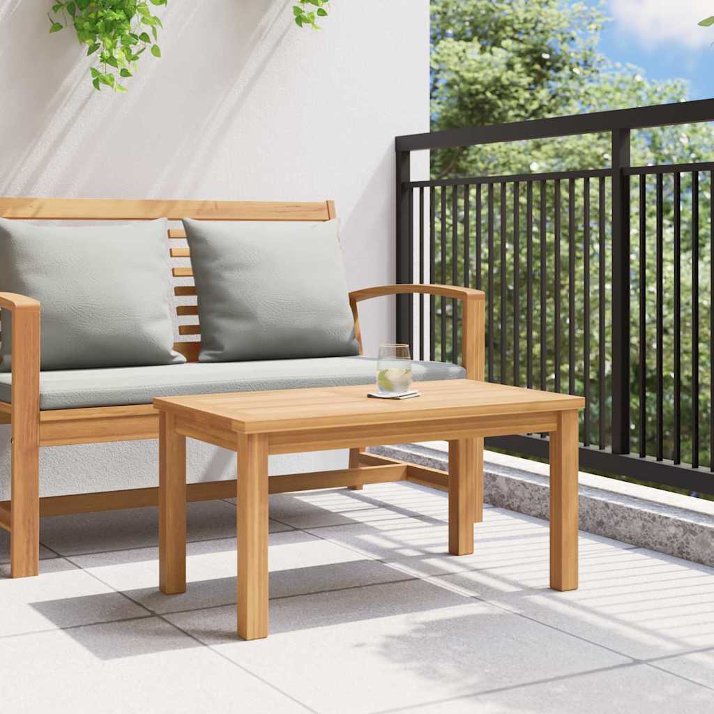 Mesa De Café Marrón Madera De Teca Maciza