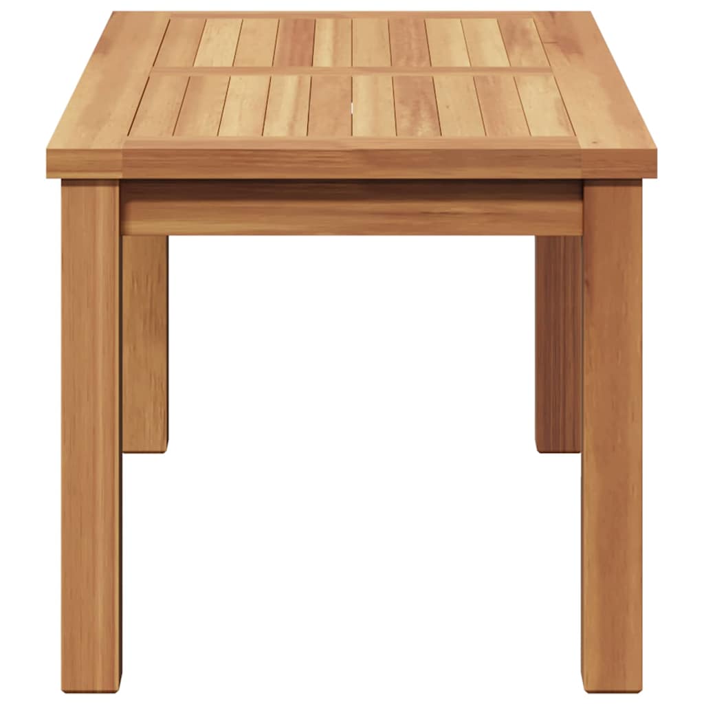 Mesa De Café Marrón Madera De Teca Maciza