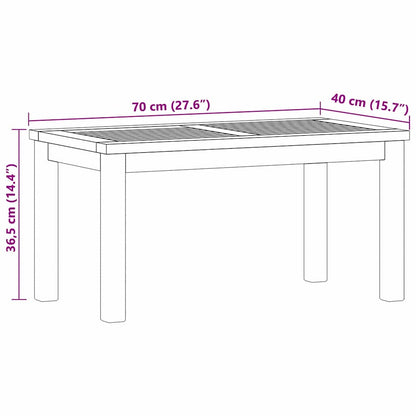 Mesa De Café Marrón Madera De Teca Maciza