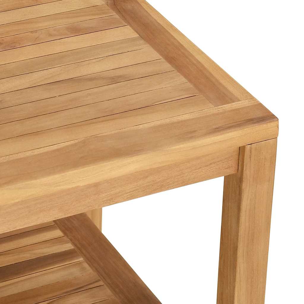 Mesa De Café Marrón 45 X 45 X 45 Cm Madera De Teca Maciza
