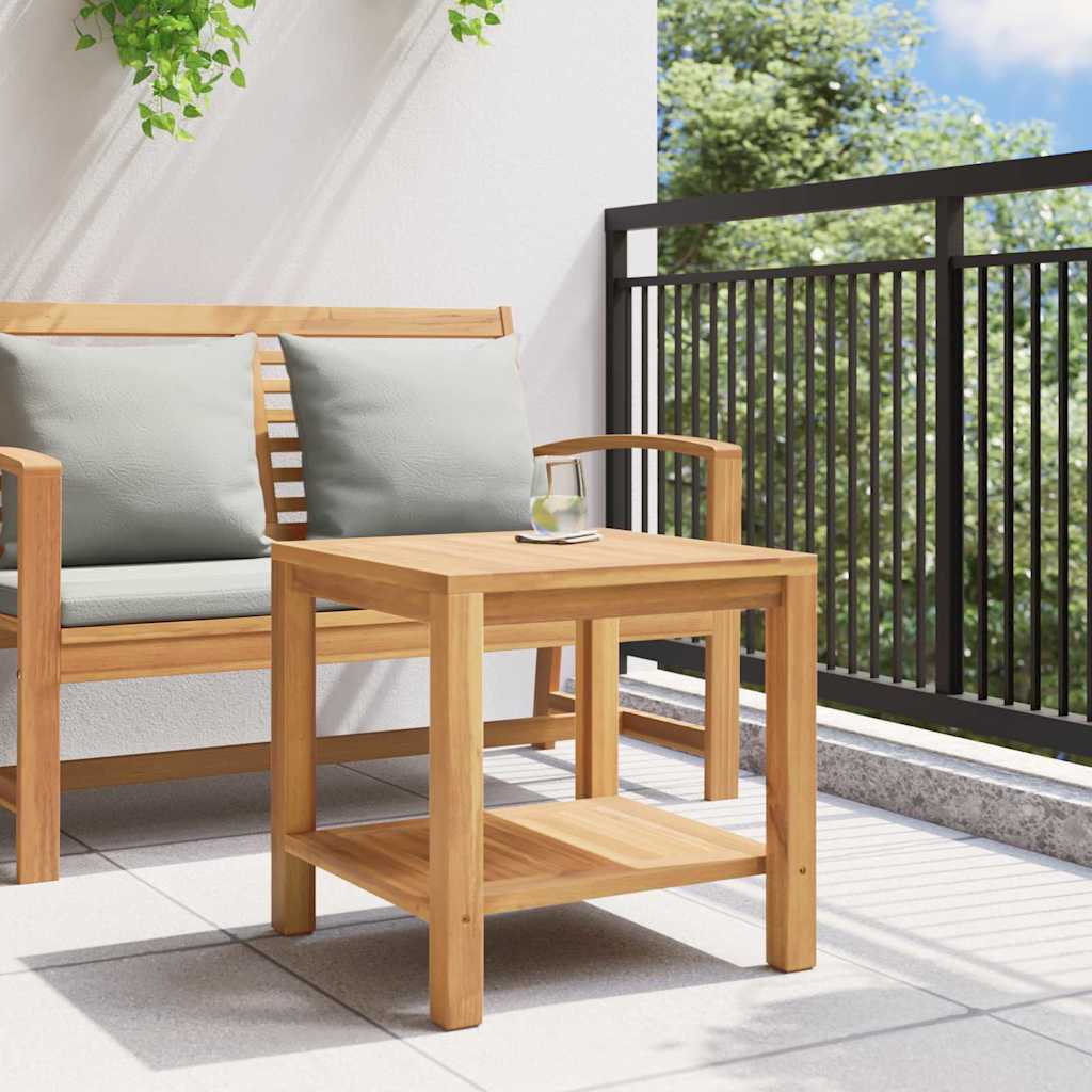 Mesa De Café Marrón 45 X 45 X 45 Cm Madera De Teca Maciza