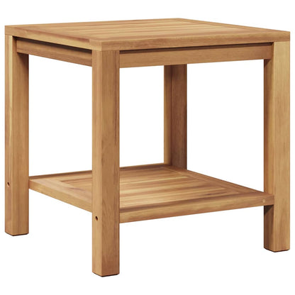 Mesa De Café Marrón 45 X 45 X 45 Cm Madera De Teca Maciza