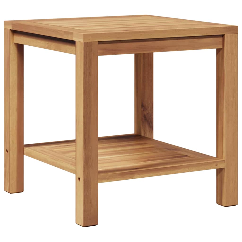 Mesa De Café Marrón 45 X 45 X 45 Cm Madera De Teca Maciza