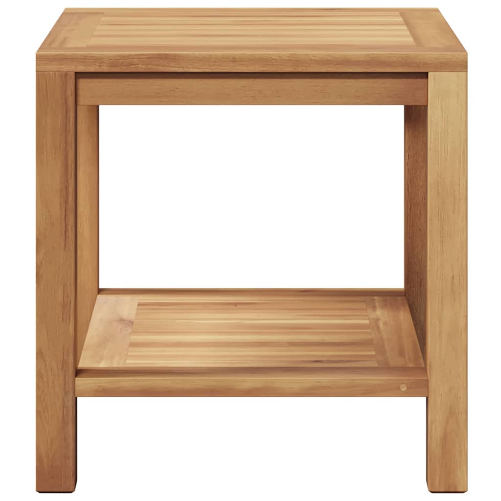 Mesa De Café Marrón 45 X 45 X 45 Cm Madera De Teca Maciza