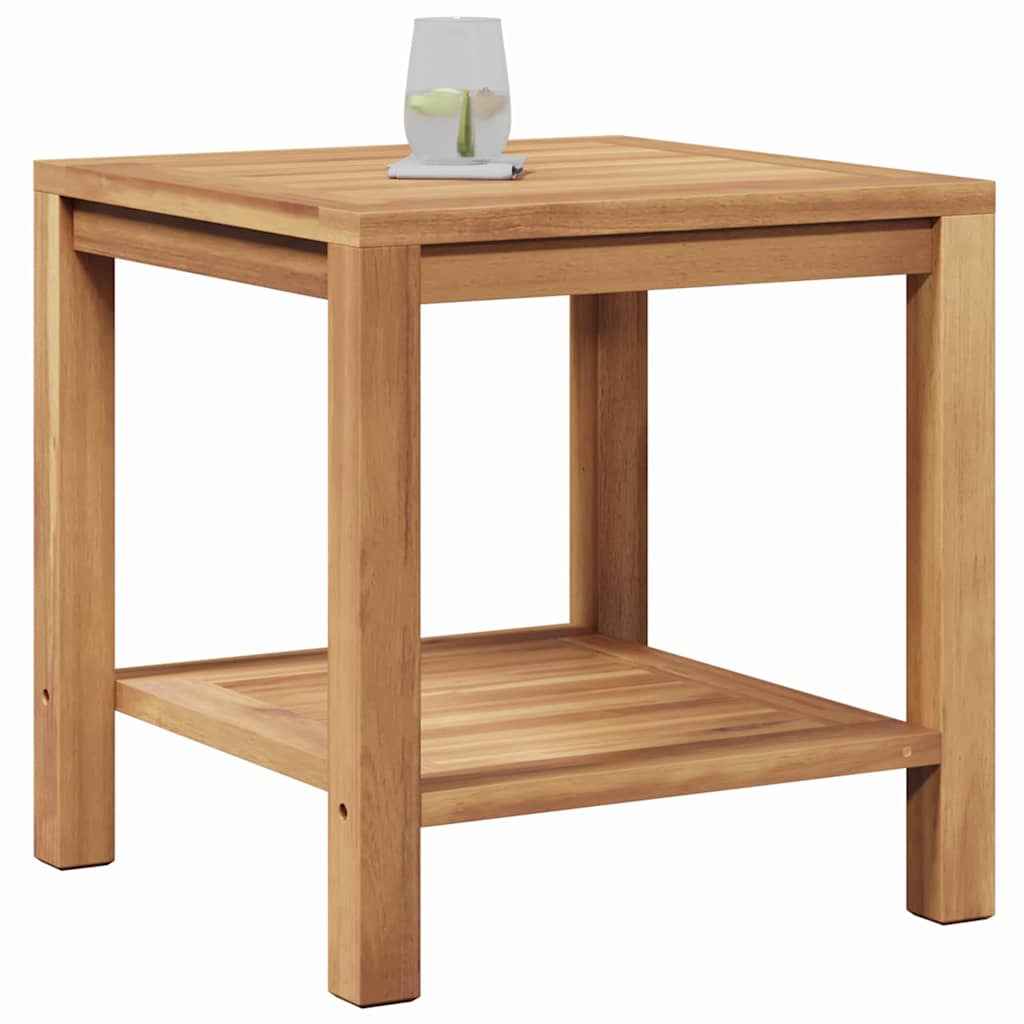 Mesa De Café Marrón 45 X 45 X 45 Cm Madera De Teca Maciza