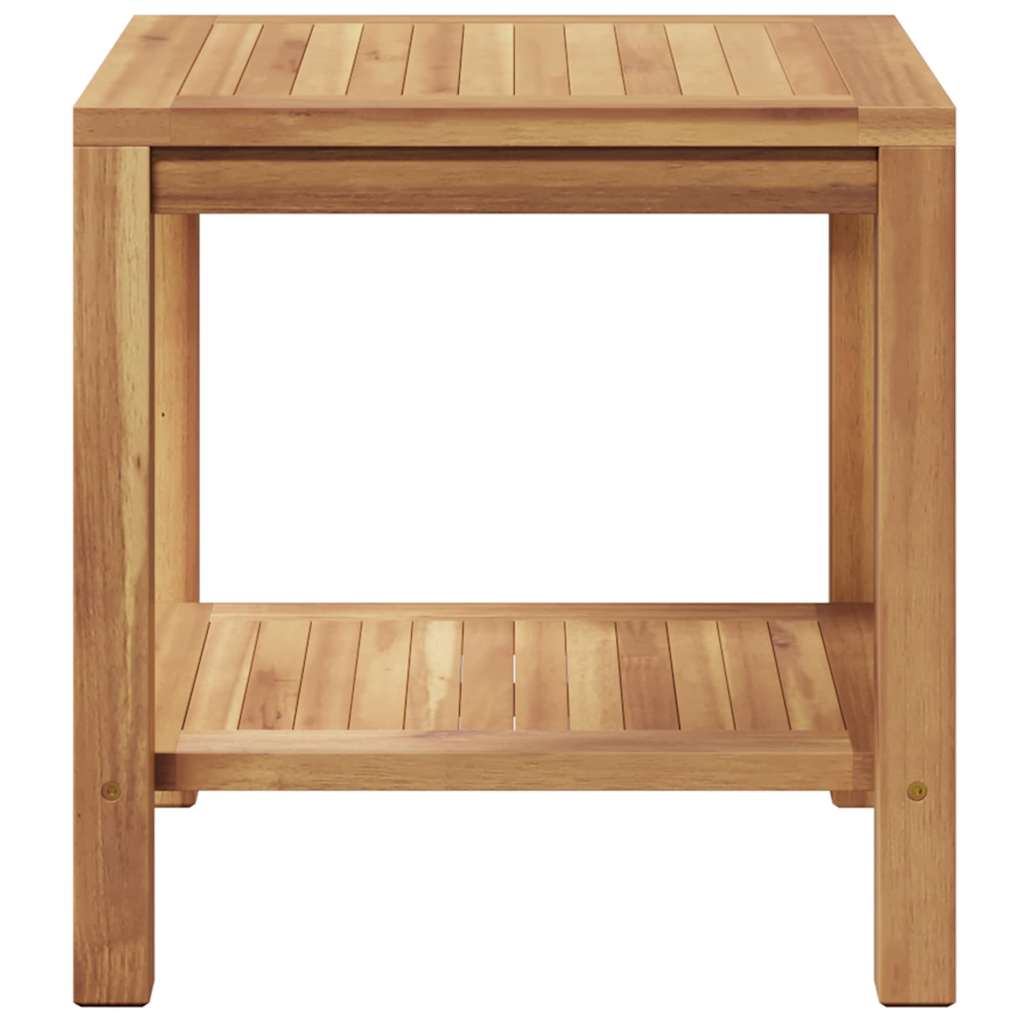 Mesa De Café Marrón 45 X 45 X 45 Cm Madera De Teca Maciza