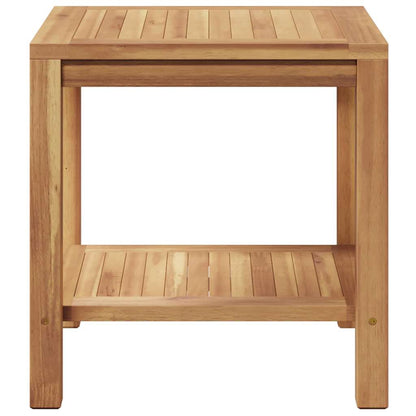 Mesa De Café Marrón 45 X 45 X 45 Cm Madera De Teca Maciza