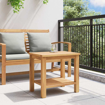 Mesa De Café Marrón Madera De Teca Maciza