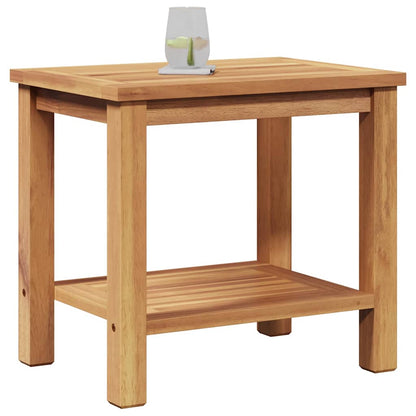 Mesa De Café Marrón Madera De Teca Maciza