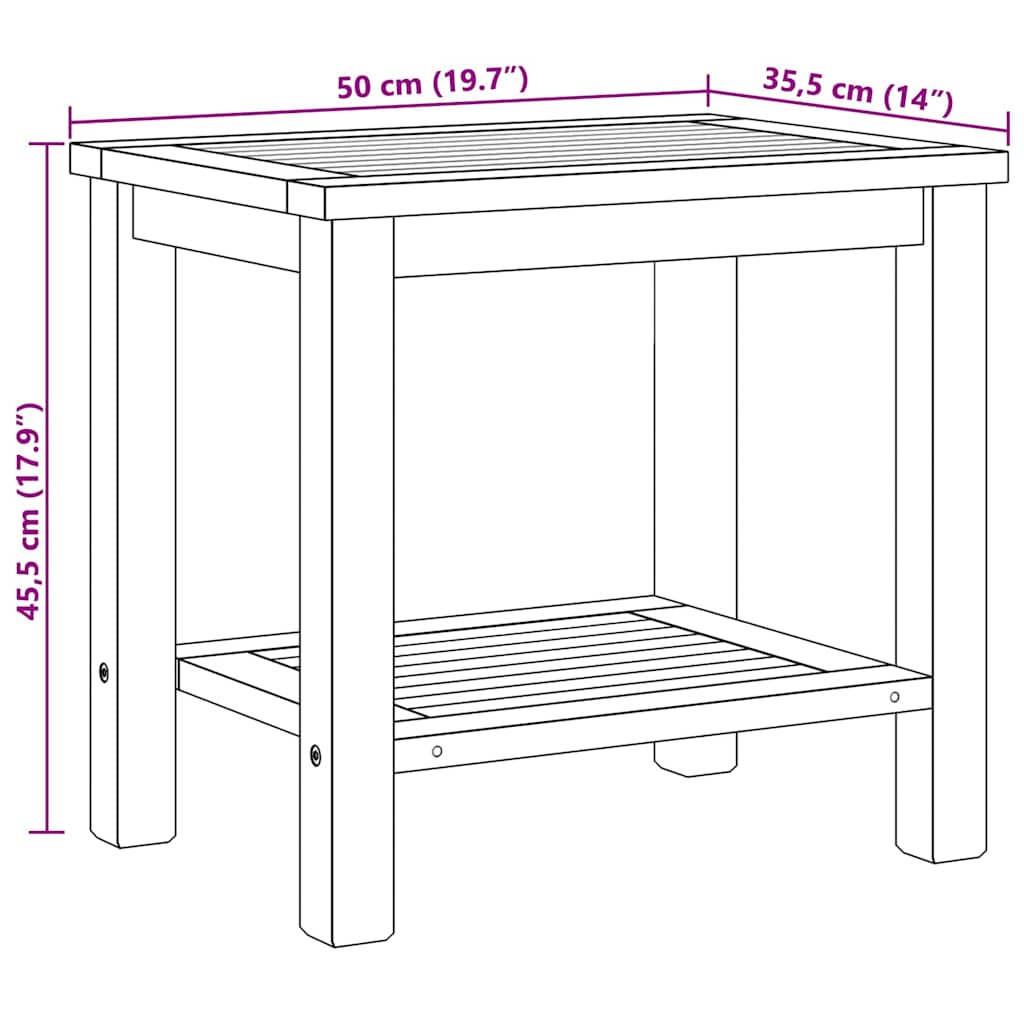 Mesa De Café Marrón Madera De Teca Maciza