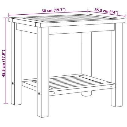 Mesa De Café Marrón Madera De Teca Maciza
