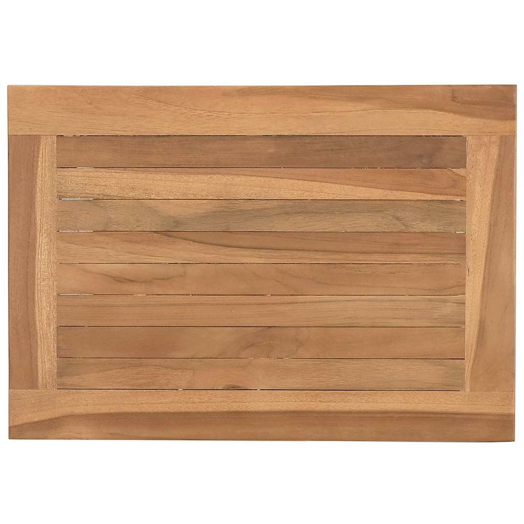 Mesa De Café Marrón Madera De Teca Maciza