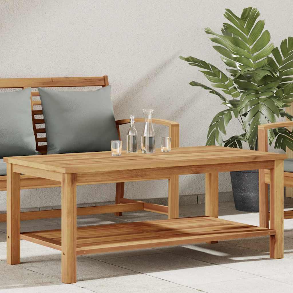 Mesa De Café Marrón Madera De Teca Maciza