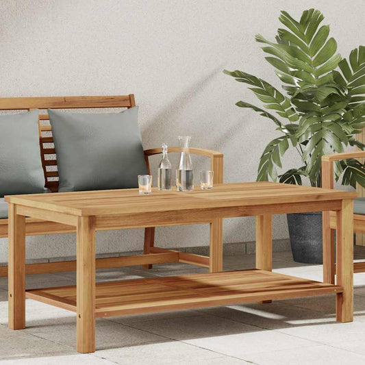 Mesa De Café Marrón Madera De Teca Maciza