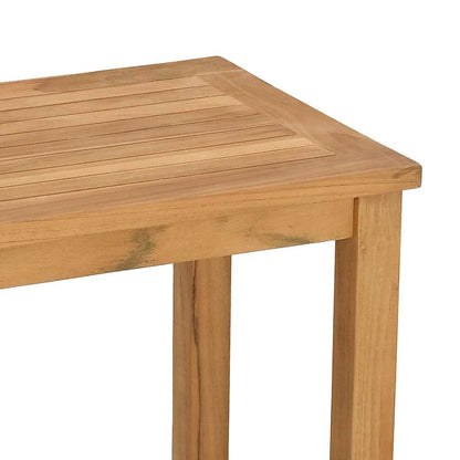 Mesa Consola Marrón Madera De Teca Maciza