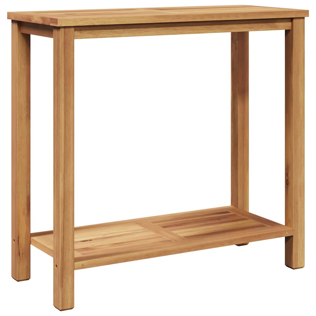 Mesa Consola Marrón Madera De Teca Maciza
