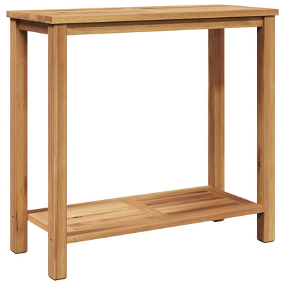 Mesa Consola Marrón Madera De Teca Maciza