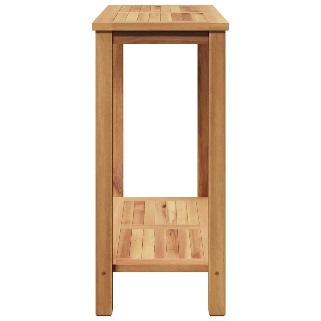 Mesa Consola Marrón Madera De Teca Maciza