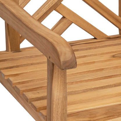 Silla De Jardín 2 Pcs 60 X 58 X 90 Cm Madera De Teca Maciza