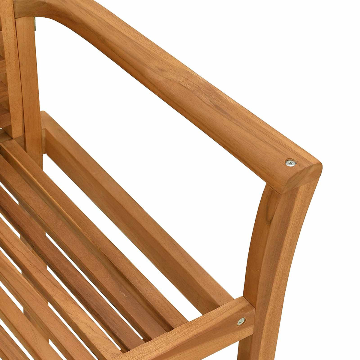 Silla De Comedor 2 Uds. Madera De Teca Maciza Marrón
