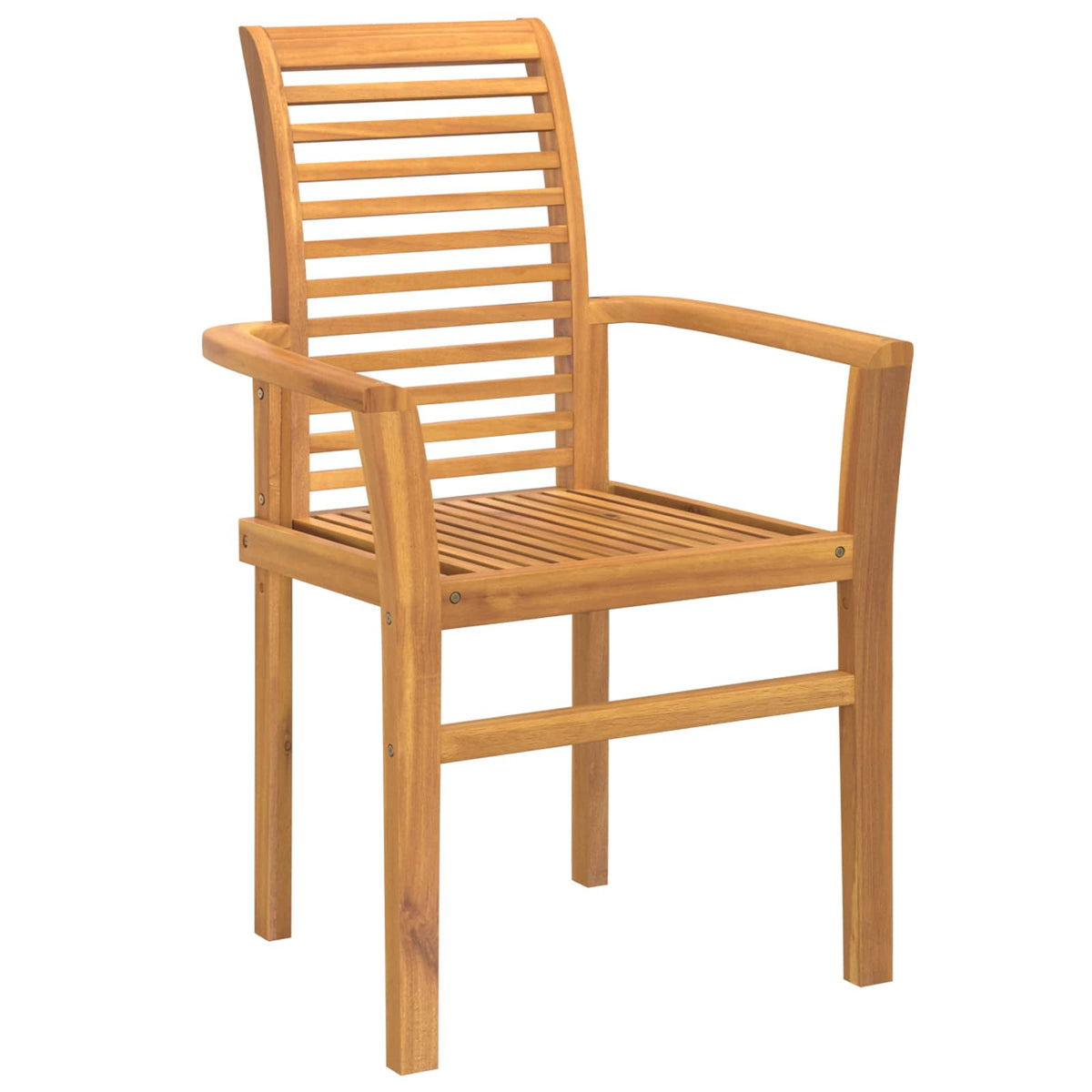 Silla De Comedor 2 Uds. Madera De Teca Maciza Marrón