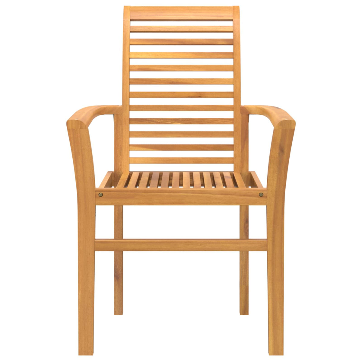 Silla De Comedor 2 Uds. Madera De Teca Maciza Marrón