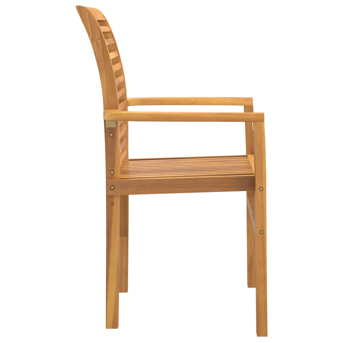 Silla De Comedor 2 Uds. Madera De Teca Maciza Marrón