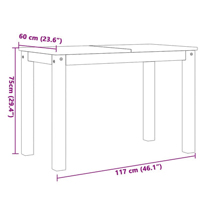 Juego De Comedor Panama 3 Pzas Madera Maciza De Pino