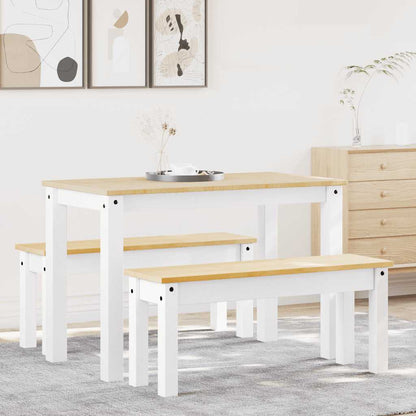 Juego De Comedor Panama 3 Pzas Madera Maciza De Pino