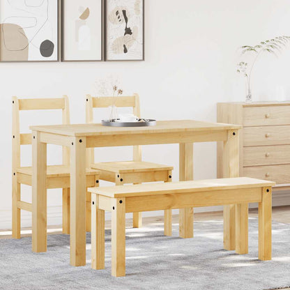 Juego De Comedor Panama 3 Pzas Madera Maciza De Pino