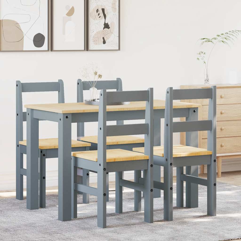 Juego De Comedor Panama 3 Pzas Madera Maciza De Pino