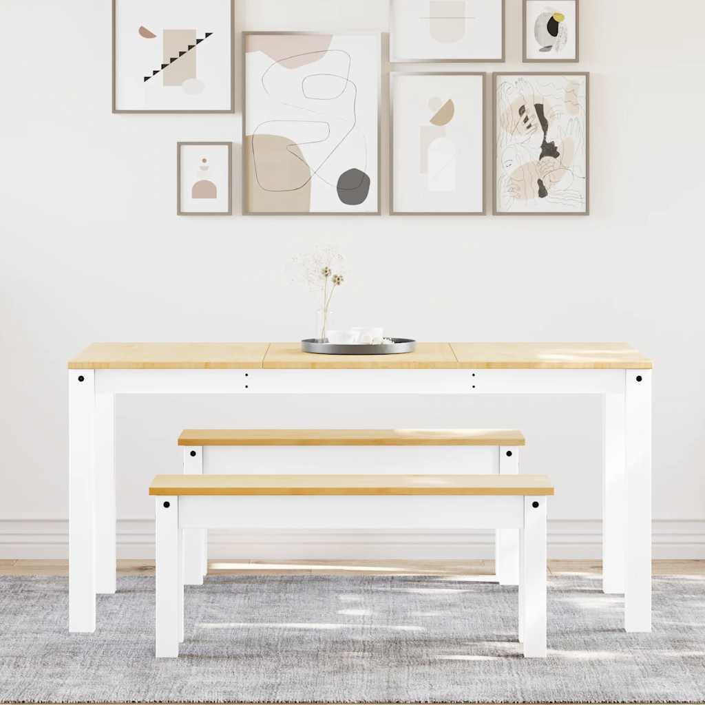 Juego De Comedor Panama 3 Pzas Madera Maciza De Pino
