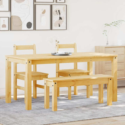 Juego De Comedor Panama 3 Pzas Madera Maciza De Pino