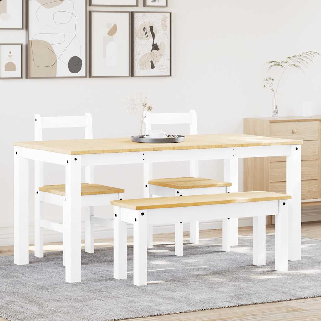 Juego De Comedor Panama 3 Pzas Madera Maciza De Pino