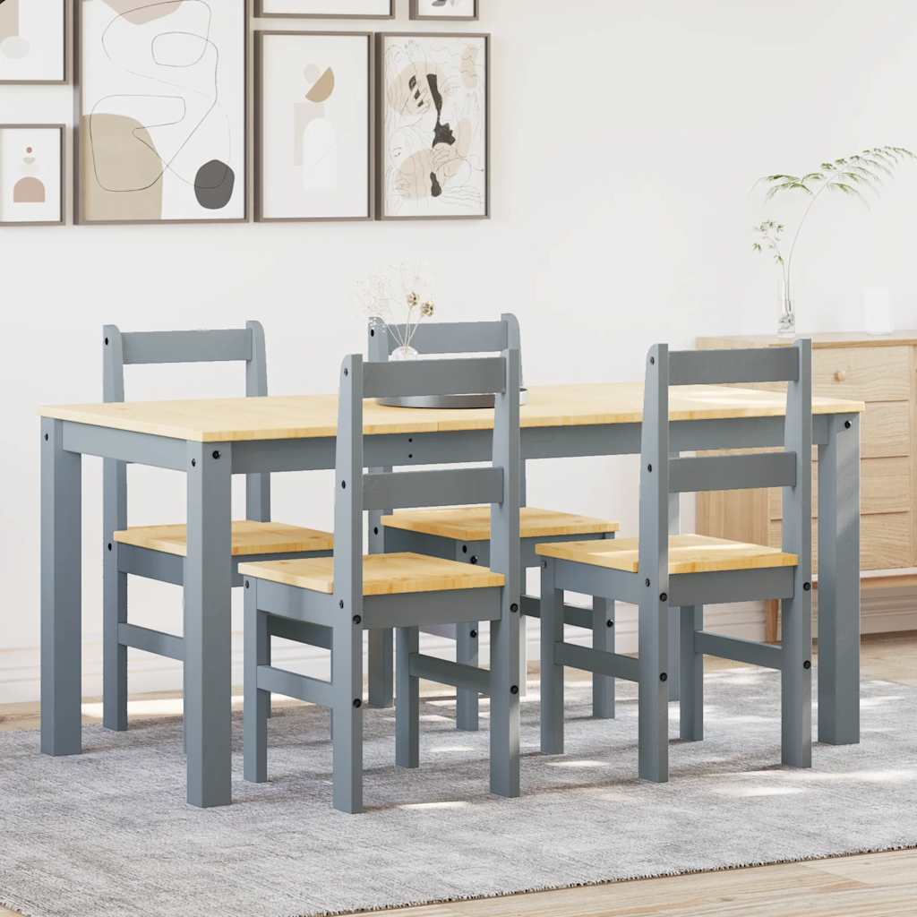 Juego De Comedor Panama 3 Pzas Madera Maciza De Pino
