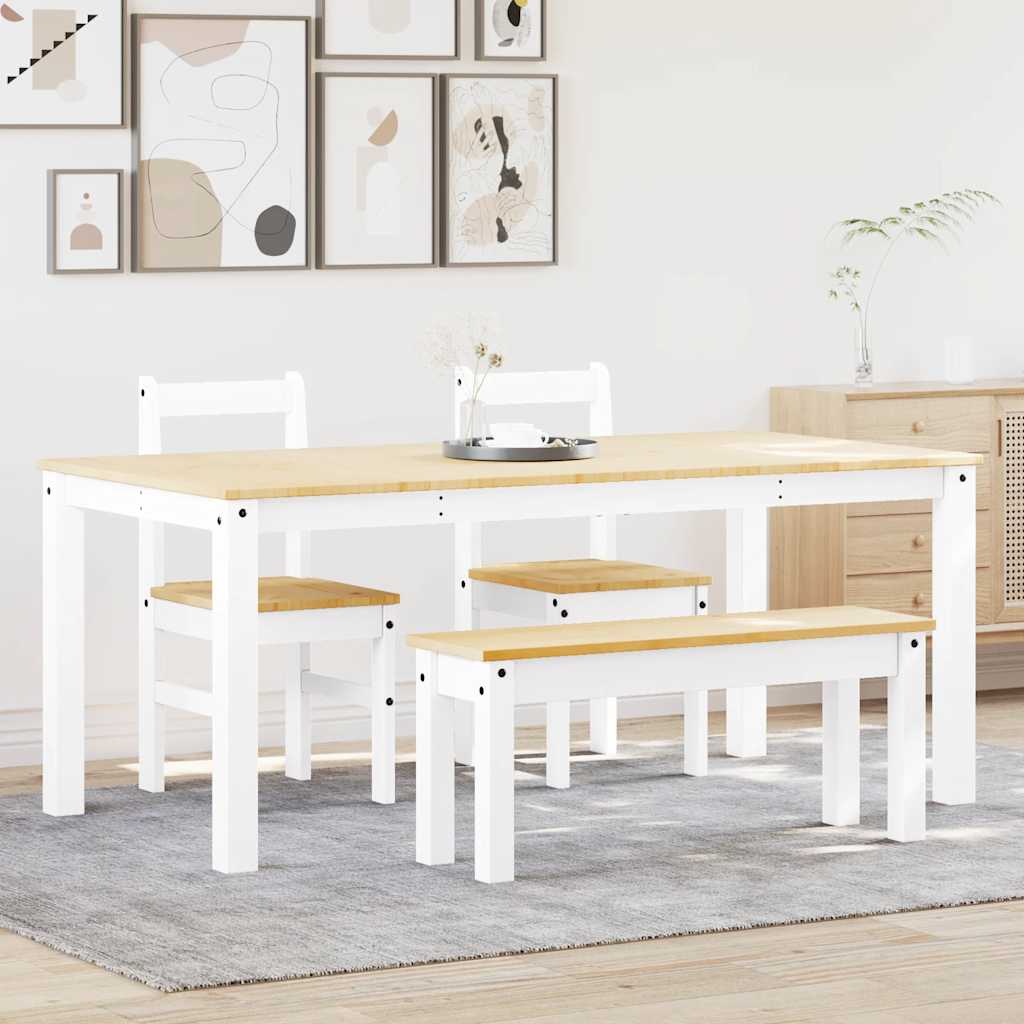 Juego De Comedor Panama 3 Pzas Madera Maciza De Pino
