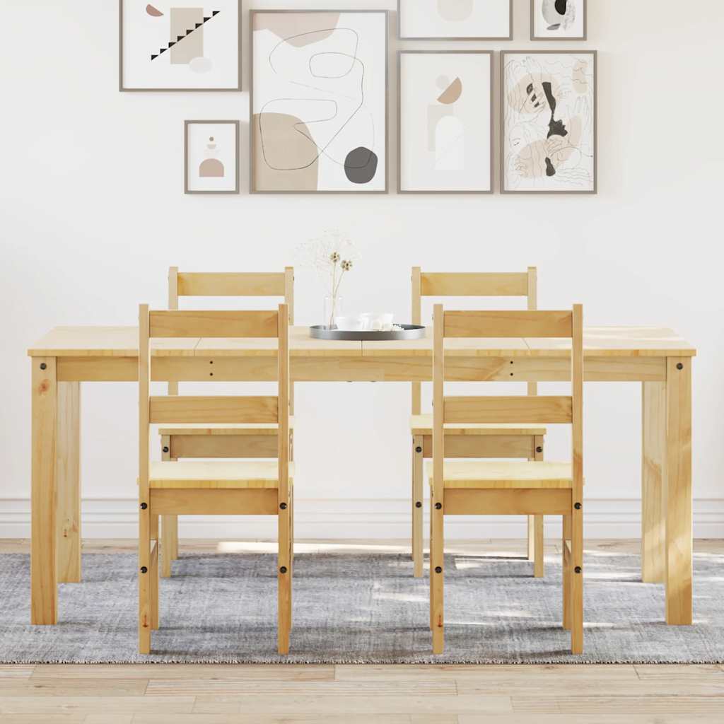Juego De Comedor Panama 3 Pzas Madera Maciza De Pino