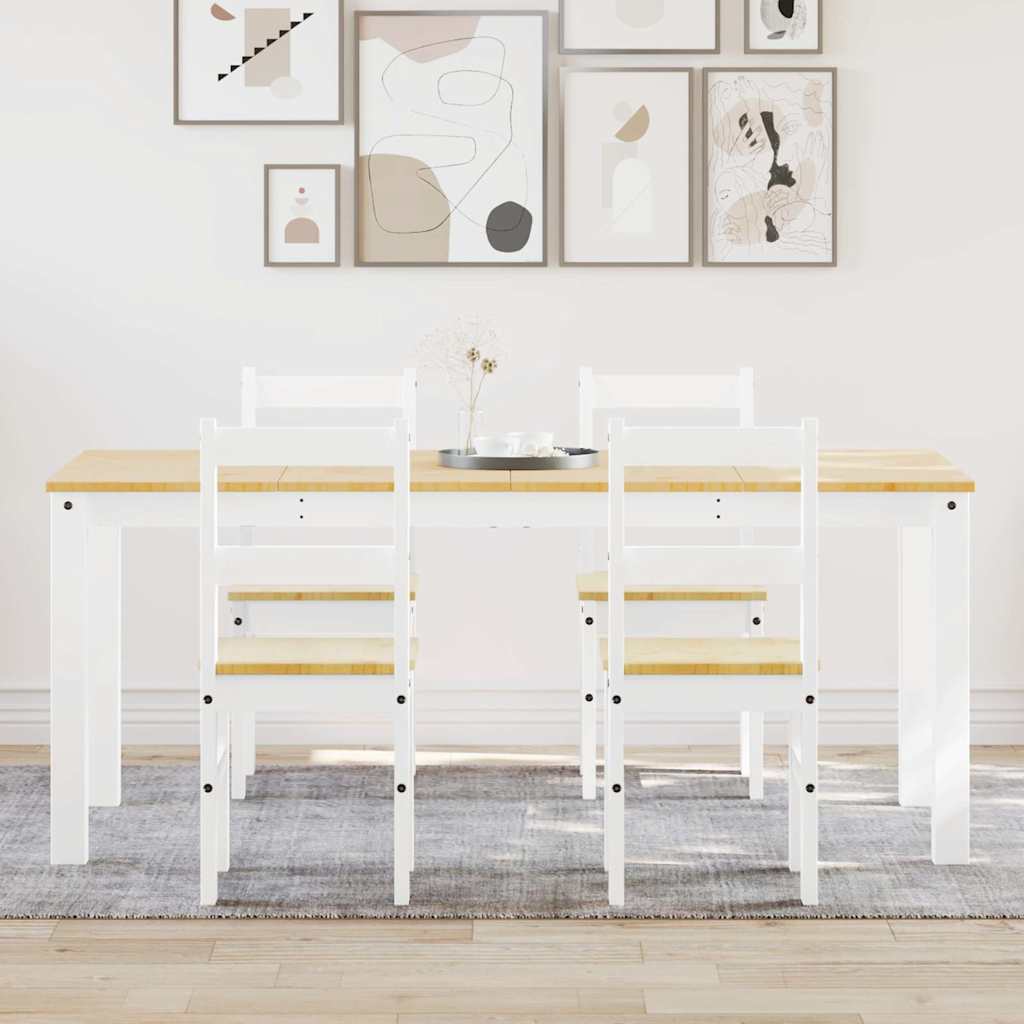 Juego De Comedor Panama 3 Pzas Madera Maciza De Pino