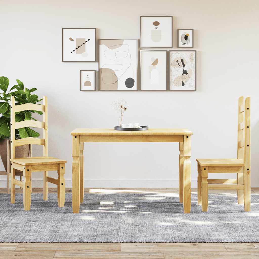 Juego De Comedor Panama 3 Pzas Madera Maciza De Pino